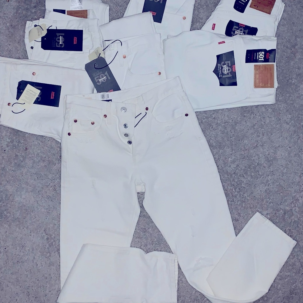 NWT Women’s Levi’s Premium 501 Skinny Jeans White
